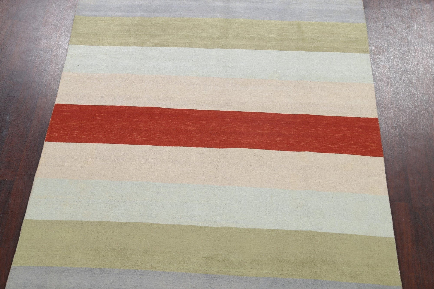 Modern Stripe Gabbeh Kashkoli Oriental Area Rug 7x10