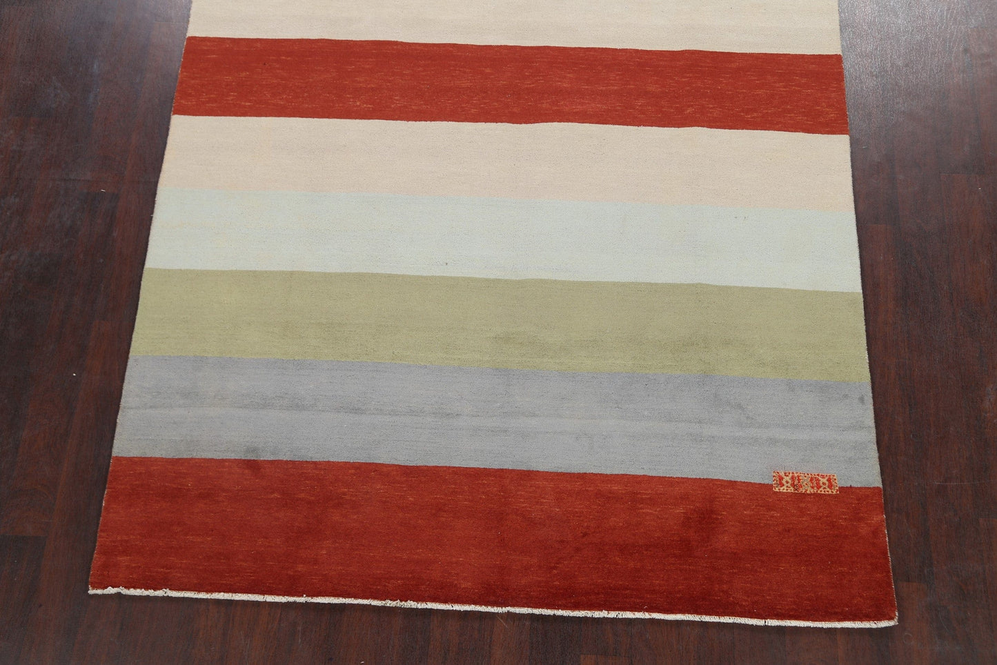 Modern Stripe Gabbeh Kashkoli Oriental Area Rug 7x10