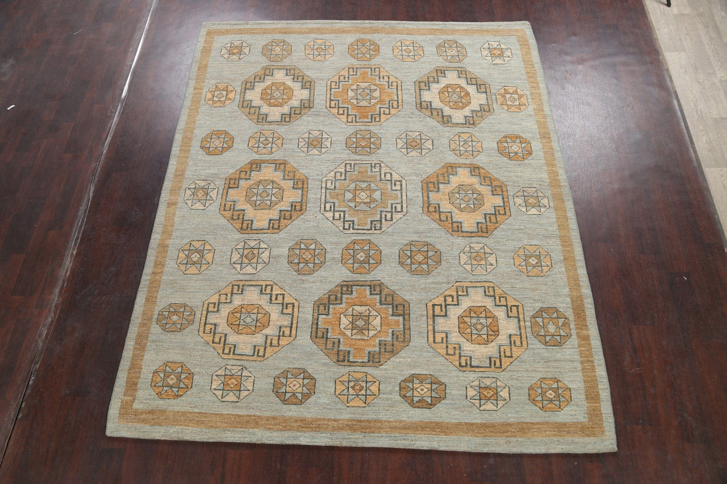 Modern Geometric Gabbeh Kashkoli Oriental Area Rug 8x10