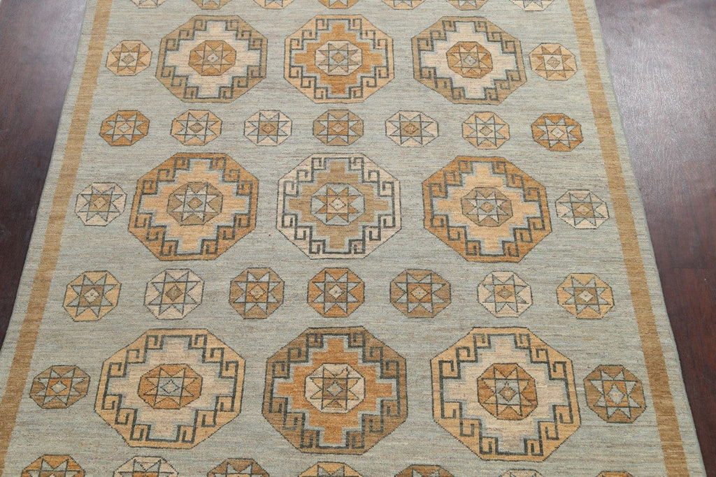 Modern Geometric Gabbeh Kashkoli Oriental Area Rug 8x10