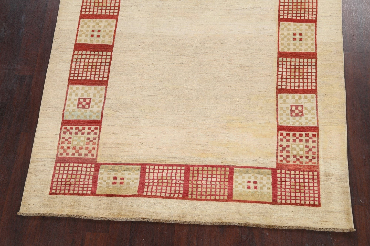 Modern Gabbeh Kashkoli Oriental Area Rug 6x7