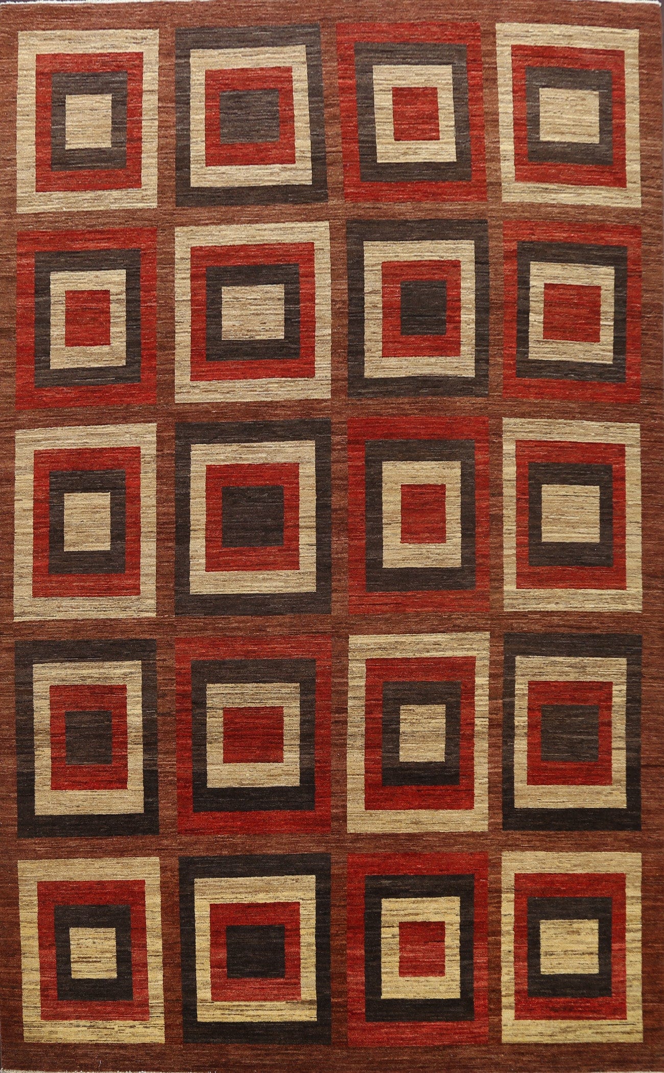 Modern Geometric Gabbeh Kashkoli Oriental Area Rug 9x12