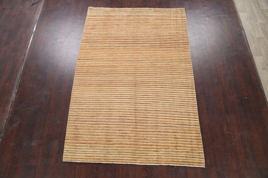 Modern Stripe Gabbeh Kashkoli Oriental Area Rug 6x9