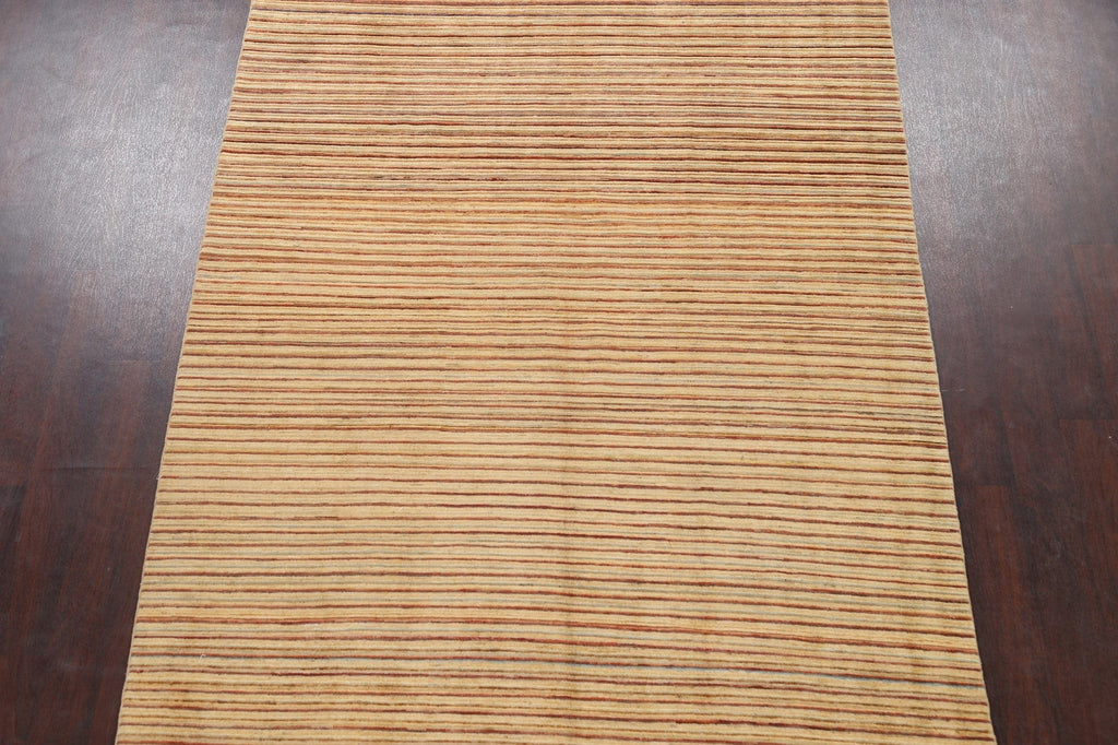 Modern Stripe Gabbeh Kashkoli Oriental Area Rug 6x9