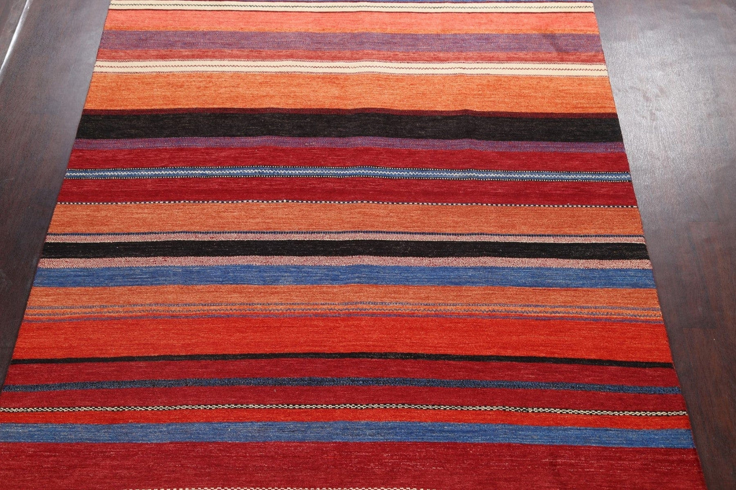 Modern Stripe Gabbeh Kashkoli Oriental Area Rug 8x10