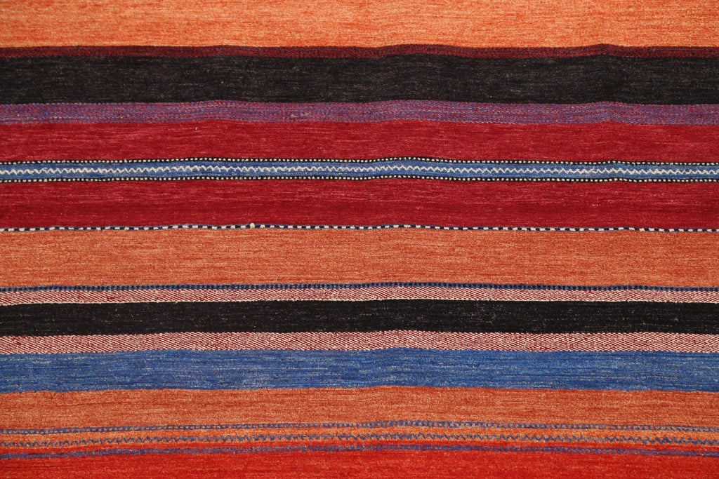 Modern Stripe Gabbeh Kashkoli Oriental Area Rug 8x10