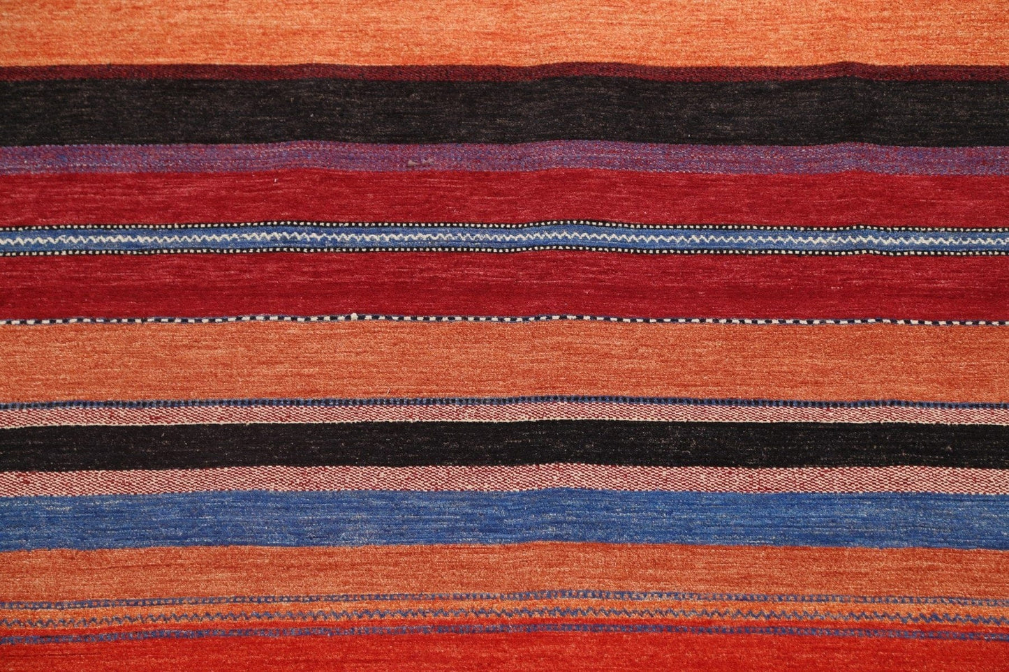 Modern Stripe Gabbeh Kashkoli Oriental Area Rug 8x10