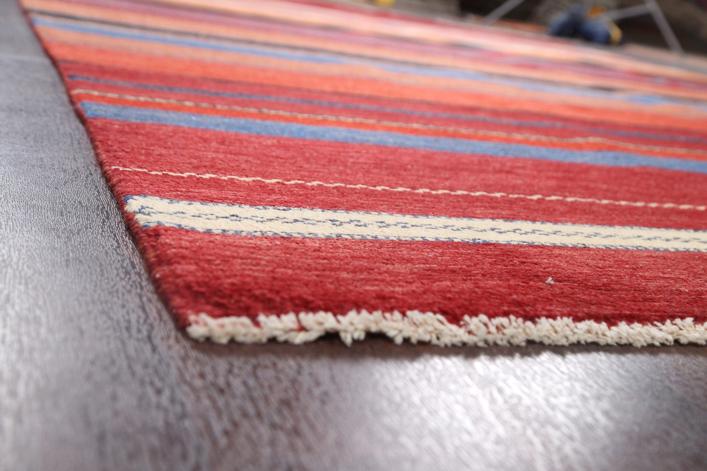 Modern Stripe Gabbeh Kashkoli Oriental Area Rug 8x10