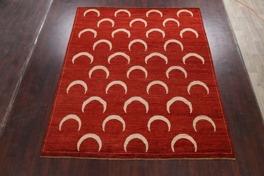 Modern Gabbeh Kashkoli Oriental Area Rug 8x10