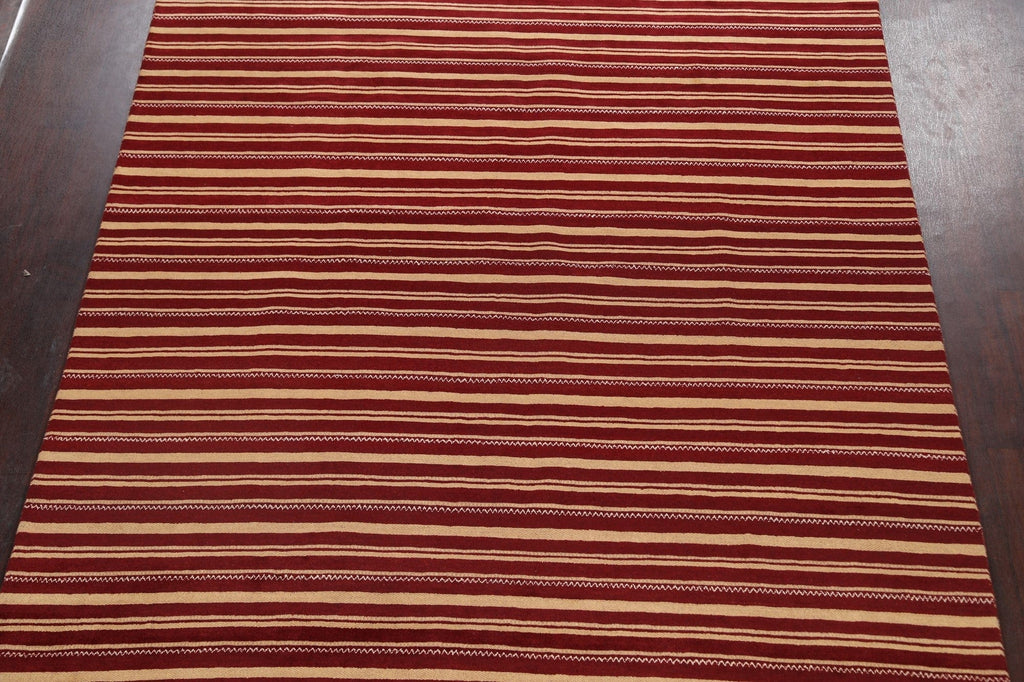 Stripe Gabbeh Kashkoli Oriental Area Rug 8x10