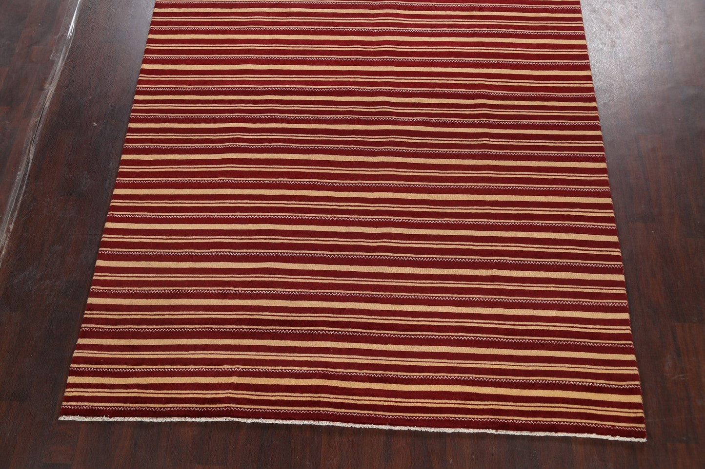 Stripe Gabbeh Kashkoli Oriental Area Rug 8x10