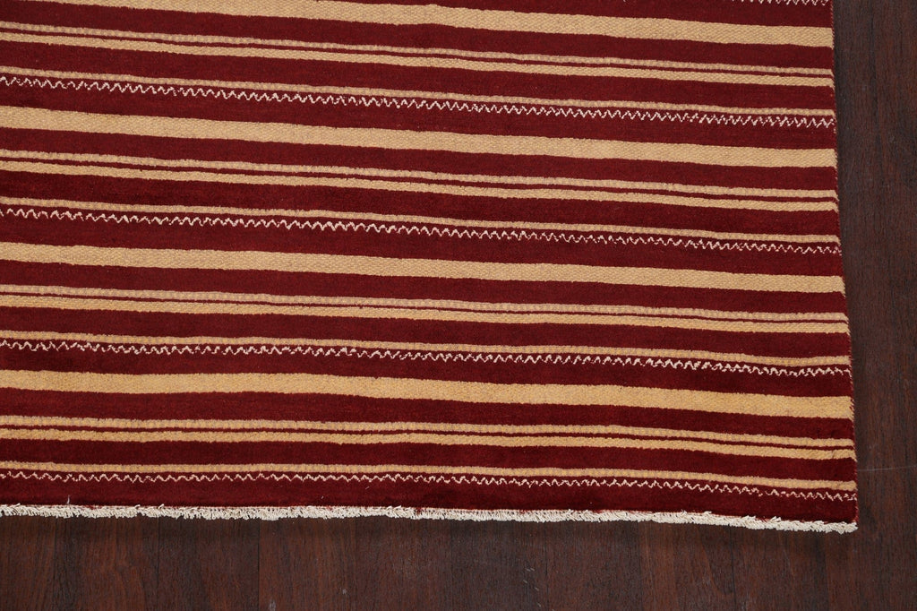 Stripe Gabbeh Kashkoli Oriental Area Rug 8x10