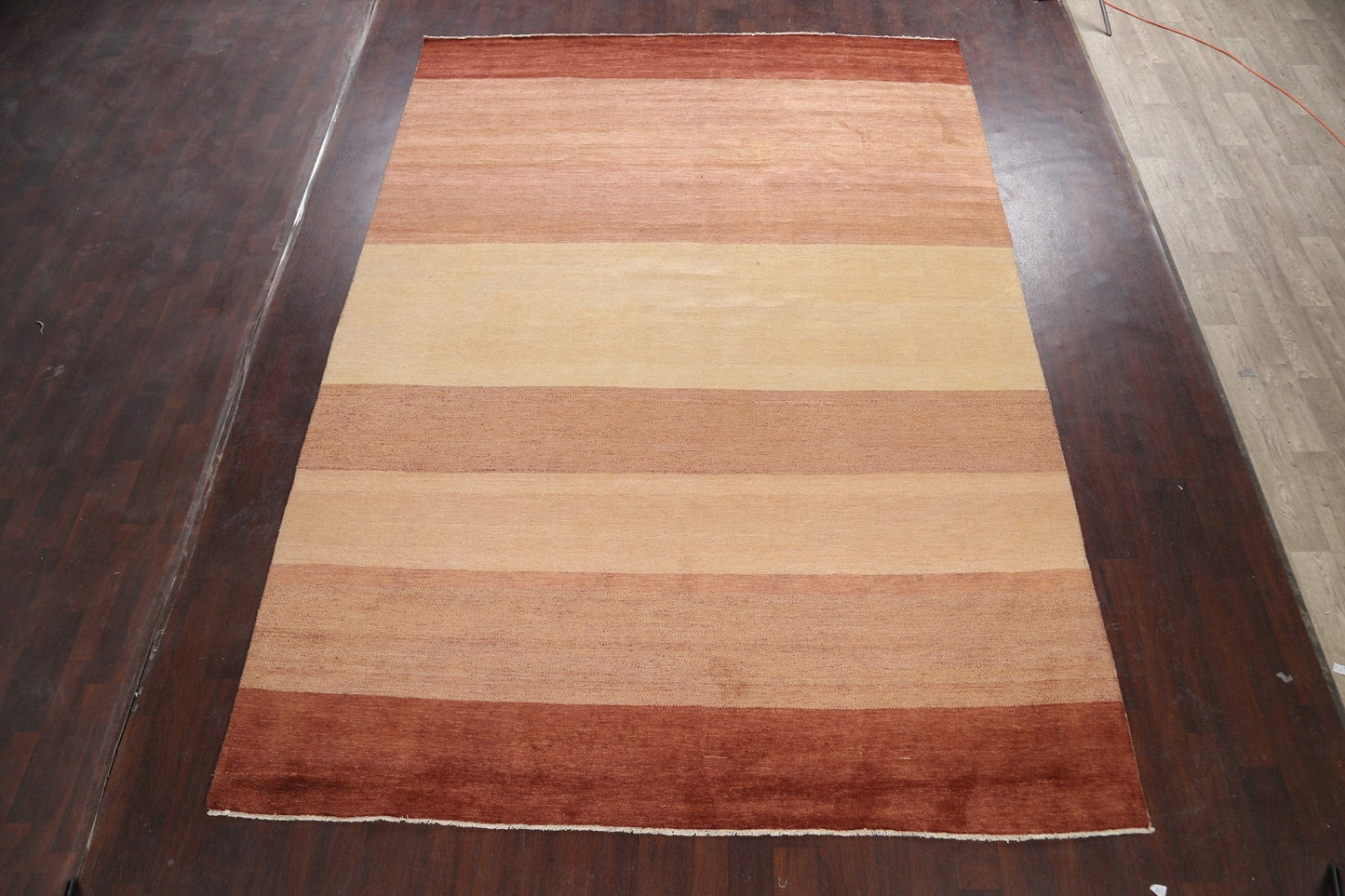 Modern Stripe Gabbeh Kashkoli Oriental Area Rug 9x13