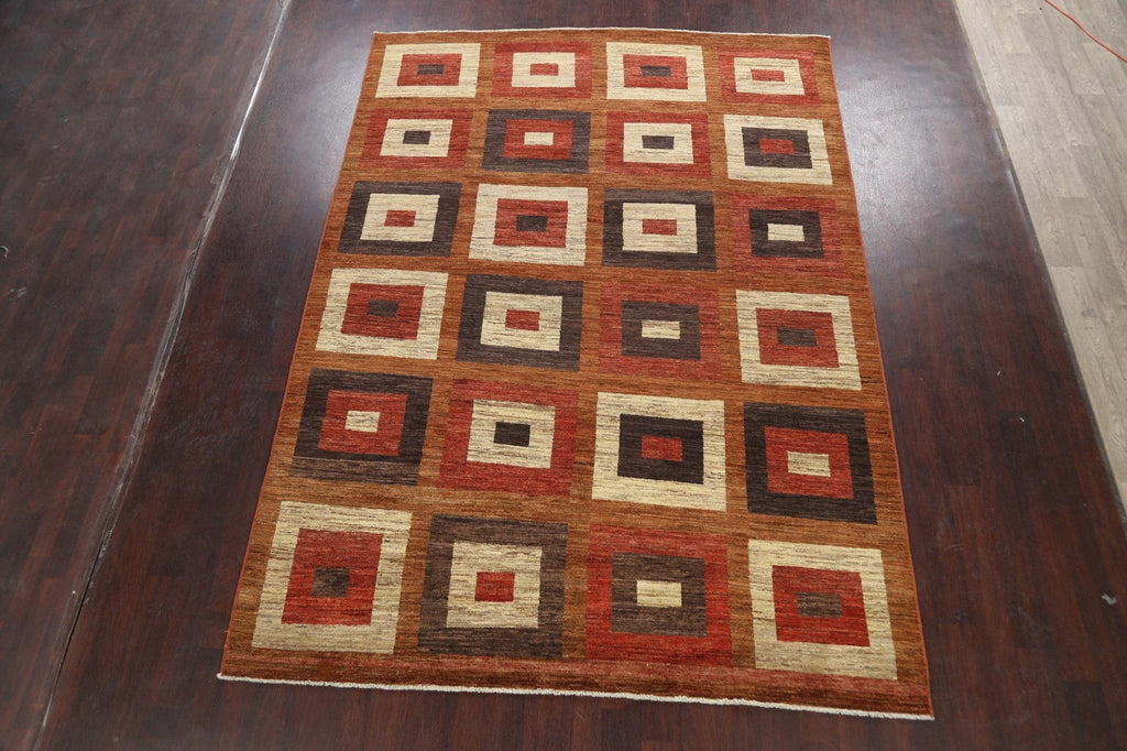 Geometric Gabbeh Kashkoli Oriental Area Rug 8x11