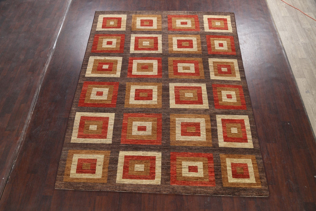 Geometric Gabbeh Kashkoli Oriental Area Rug 8x10