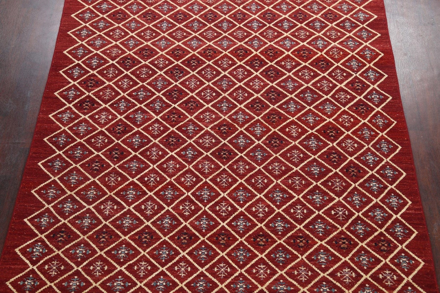 Modern Geometric Gabbeh Kashkoli Oriental Area Rug 8x10