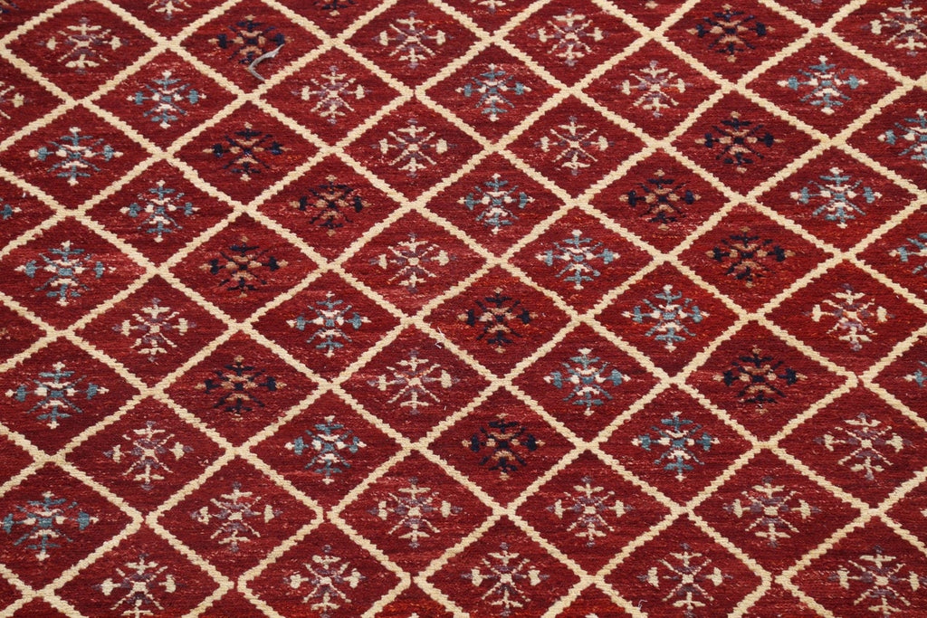 Modern Geometric Gabbeh Kashkoli Oriental Area Rug 8x10