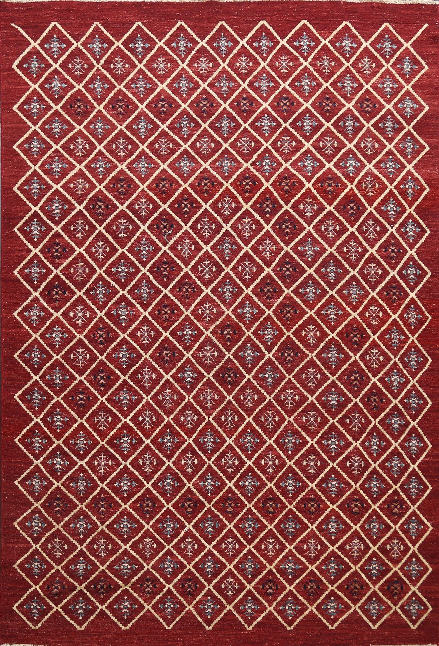 Modern Geometric Gabbeh Kashkoli Oriental Area Rug 8x10