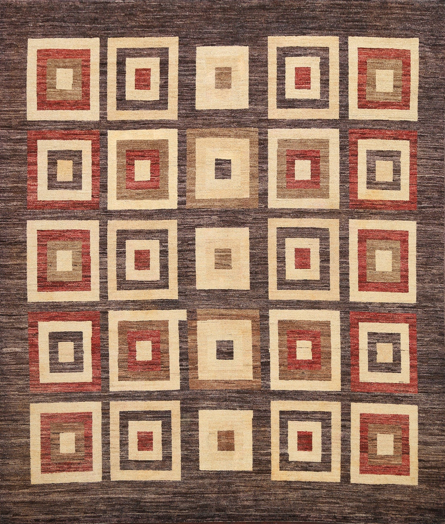 Geometric Gabbeh Kashkoli Oriental Area Rug 8x8 Square