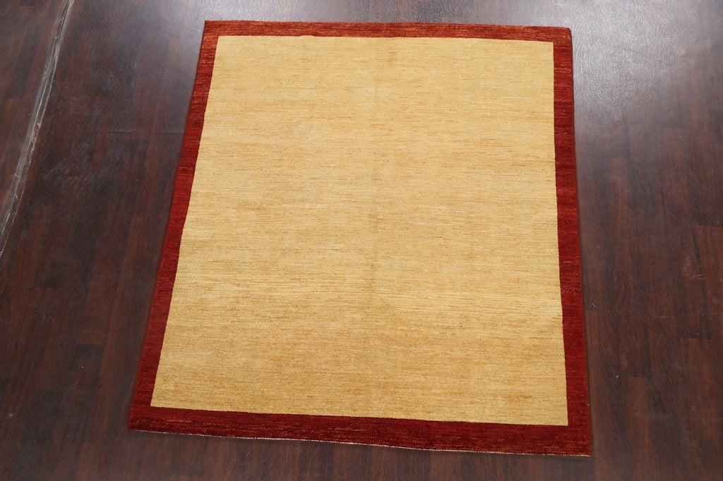 Modern Gabbeh Kashkoli Oriental Area Rug 6x7