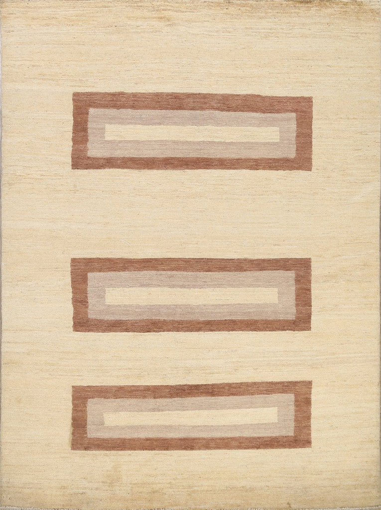 Modern Gabbeh Kashkoli Oriental Area Rug 6x8