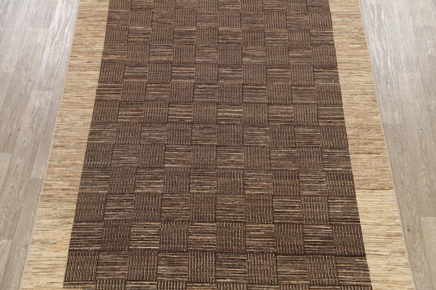 Modern Gabbeh Kashkoli Oriental Area Rug 6x10