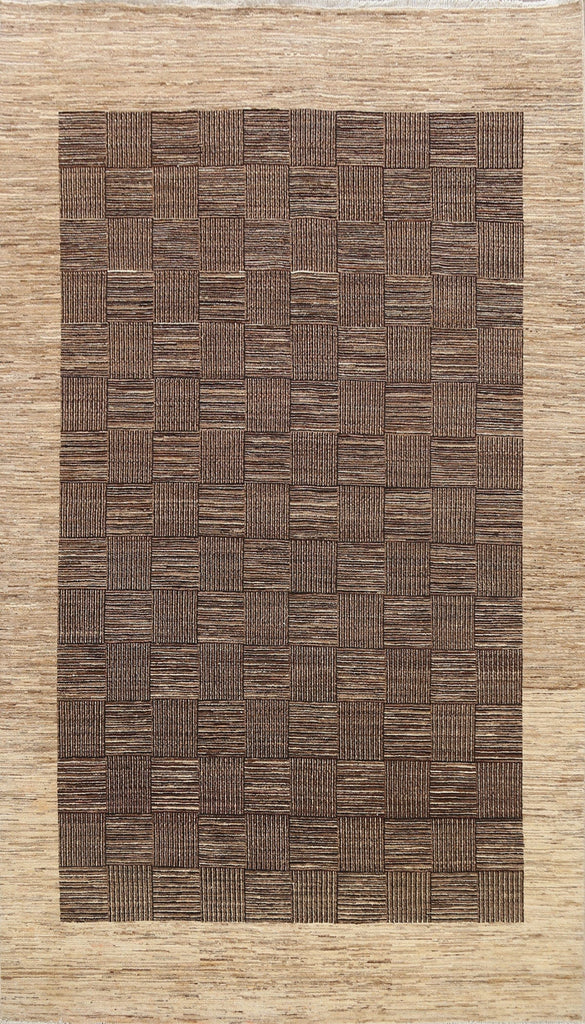 Modern Gabbeh Kashkoli Oriental Area Rug 6x10