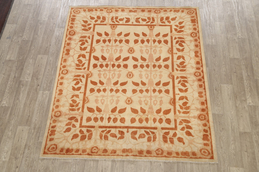 Modern Floral Gabbeh Kashkoli Oriental Area Rug 6x7