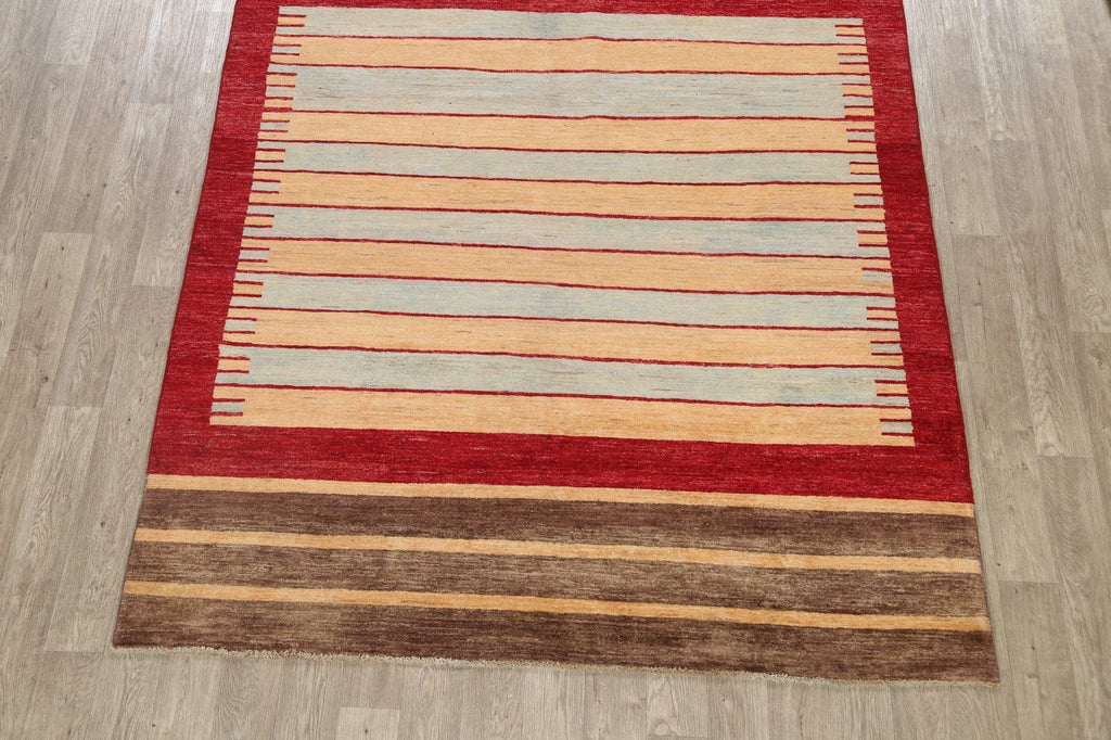 Geometric Gabbeh Kashkoli Oriental Area Rug 7x9