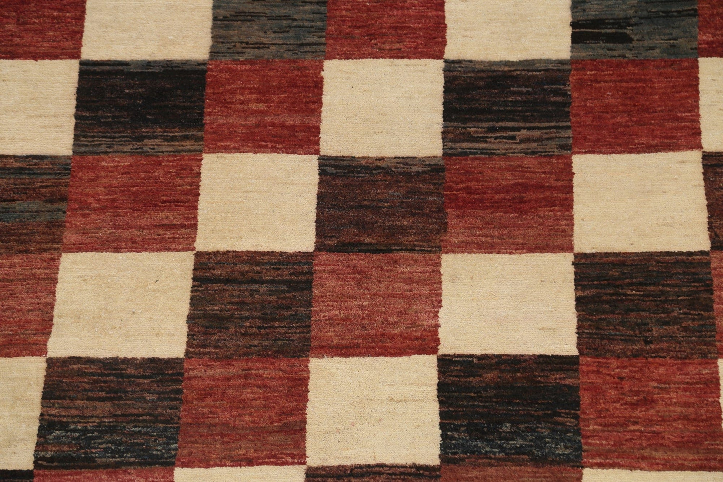 Checkered Gabbeh Kashkoli Oriental Area Rug 6x9