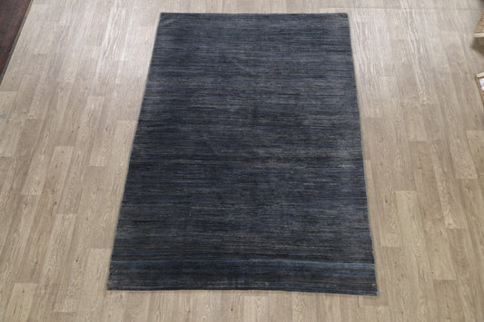 Modern Solid Gabbeh Kashkoli Oriental Area Rug 5x8