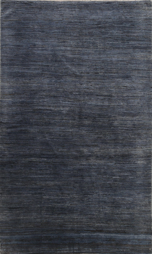 Modern Solid Gabbeh Kashkoli Oriental Area Rug 5x8