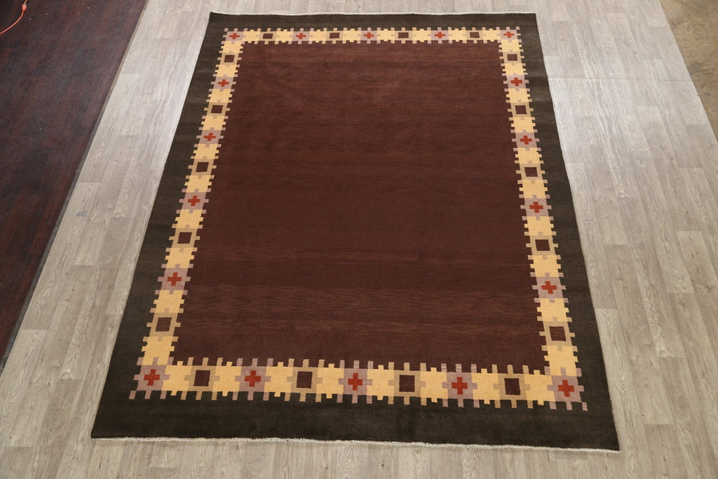 Modern Gabbeh Kashkoli Oriental Area Rug 8x10