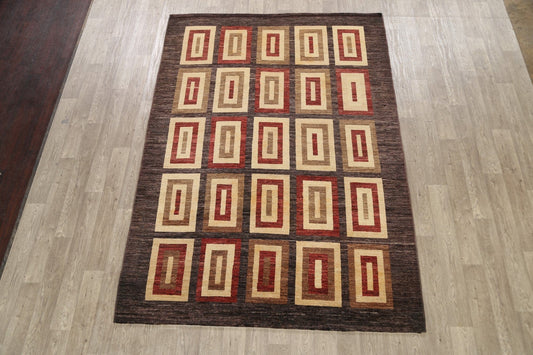 Geometric Gabbeh Kashkoli Oriental Area Rug 7x9