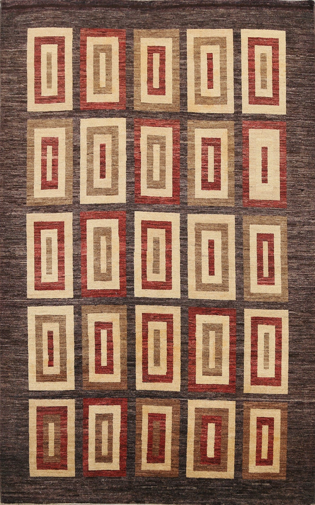 Geometric Gabbeh Kashkoli Oriental Area Rug 7x9