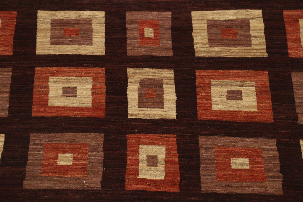 Checkered Gabbeh Kashkoli Oriental Area Rug 6x9