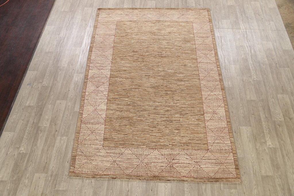 Modern Gabbeh Kashkoli Oriental Area Rug 7x10