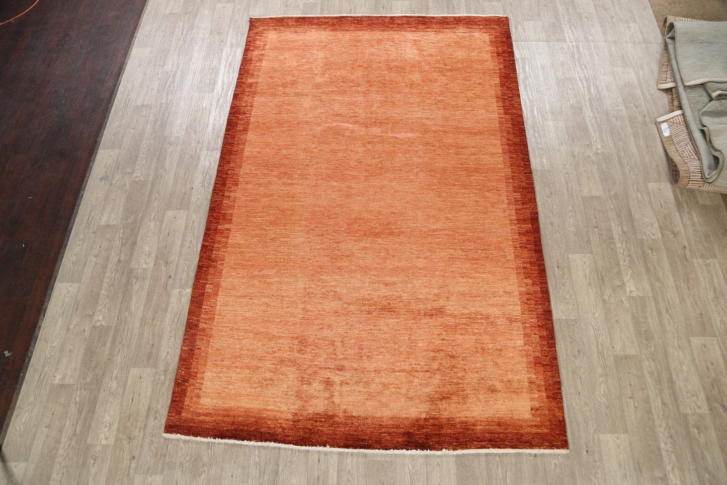 Modern Solid Gabbeh Kashkoli Oriental Area Rug 7x10