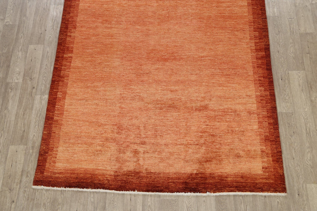 Modern Solid Gabbeh Kashkoli Oriental Area Rug 7x10