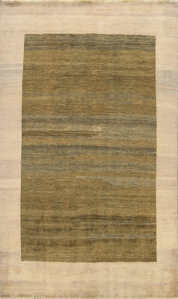 Modern Gabbeh Kashkoli Oriental Area Rug 6x9