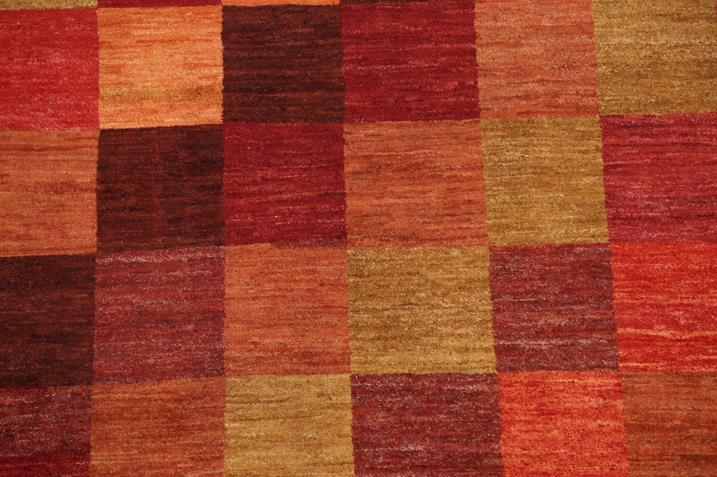 Checkered Gabbeh Kashkoli Oriental Area Rug 5x6