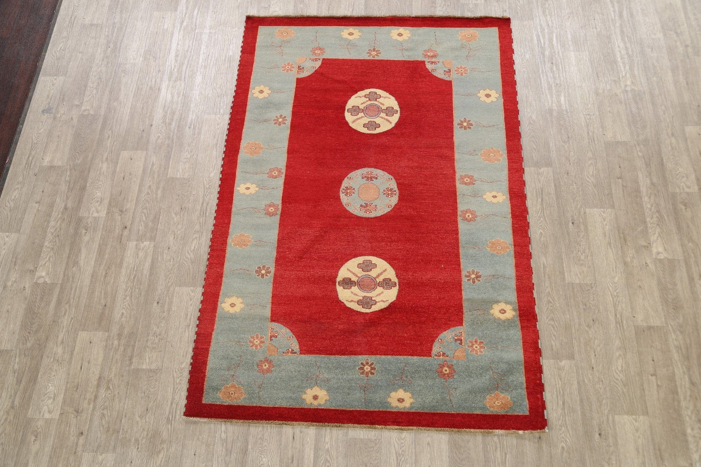 Modern Gabbeh Kashkoli Oriental Area Rug 5x8