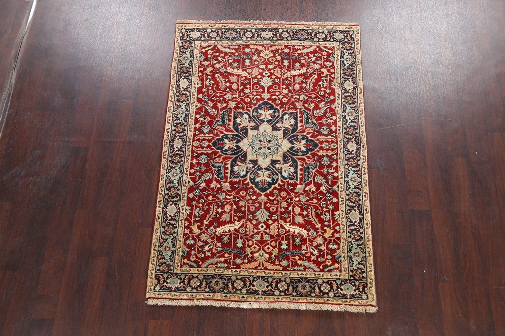 Vegetable Dye Heriz Serapi Oriental Area Rug 4x6