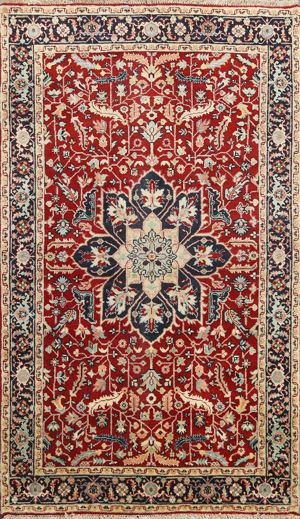 Vegetable Dye Heriz Serapi Oriental Area Rug 4x6