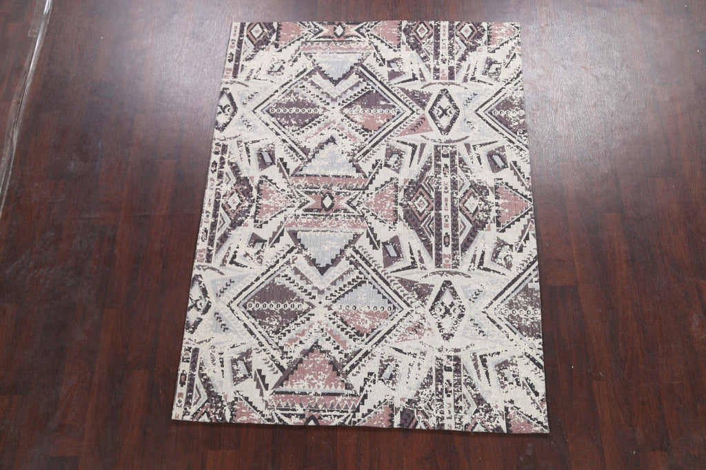 Abstract Modern Oriental Area Rug 5x7