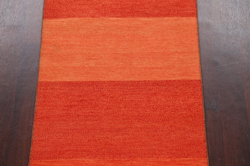 Modern Gabbeh Kashkoli Oriental Runner Rug 3x13