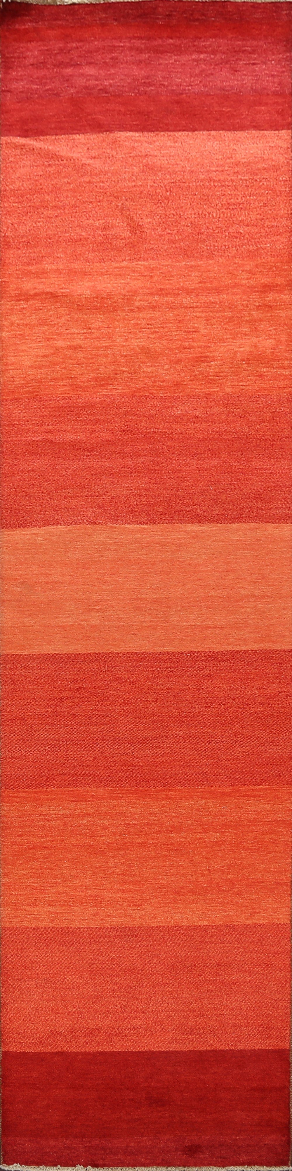 Modern Gabbeh Kashkoli Oriental Runner Rug 3x13