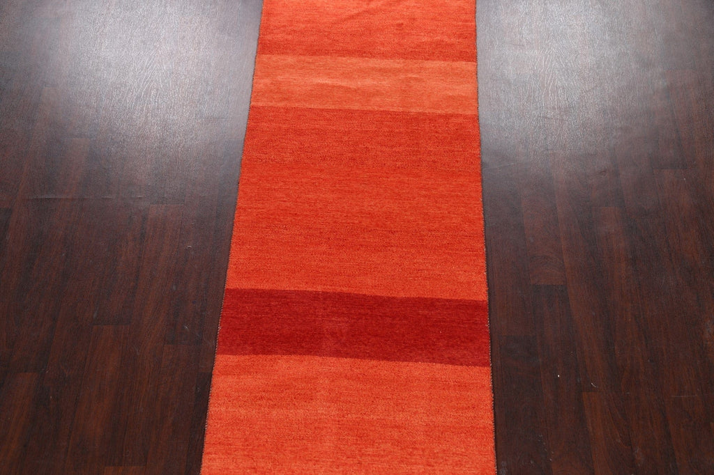 Modern Gabbeh Kashkoli Oriental Runner Rug 3x16