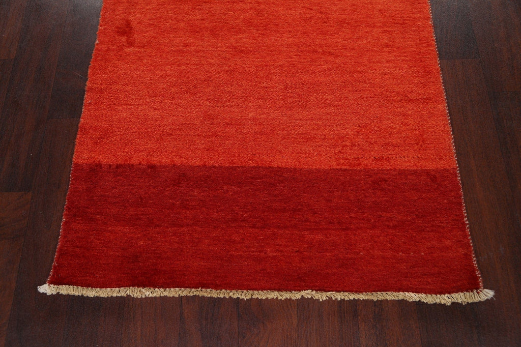 Modern Gabbeh Kashkoli Oriental Runner Rug 3x16