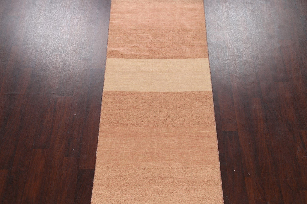 Modern Gabbeh Kashkoli Oriental Runner Rug 3x19